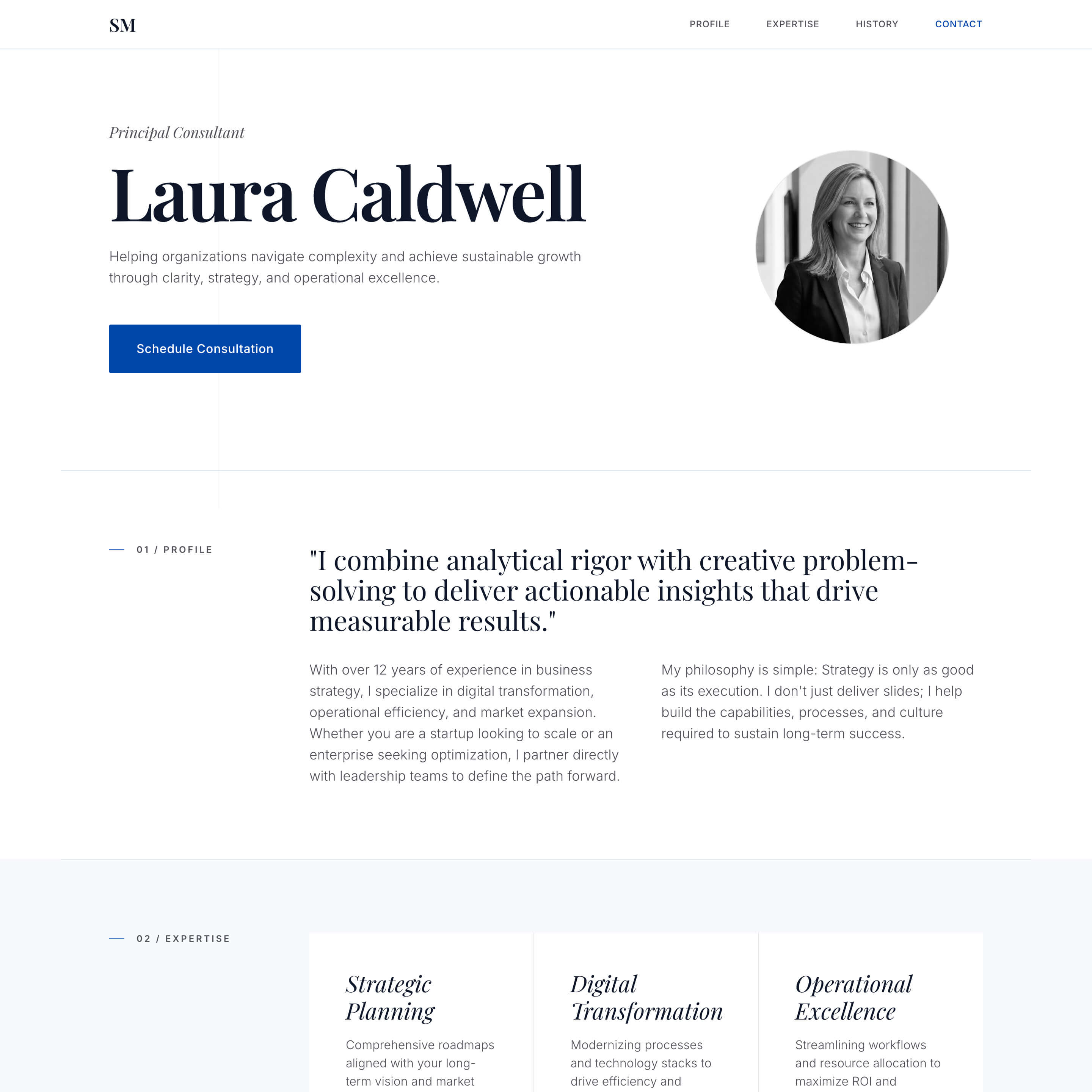 Essential Consultant website template preview