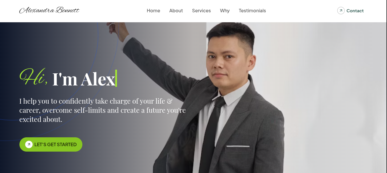 Screenshot of Consultant Edge template